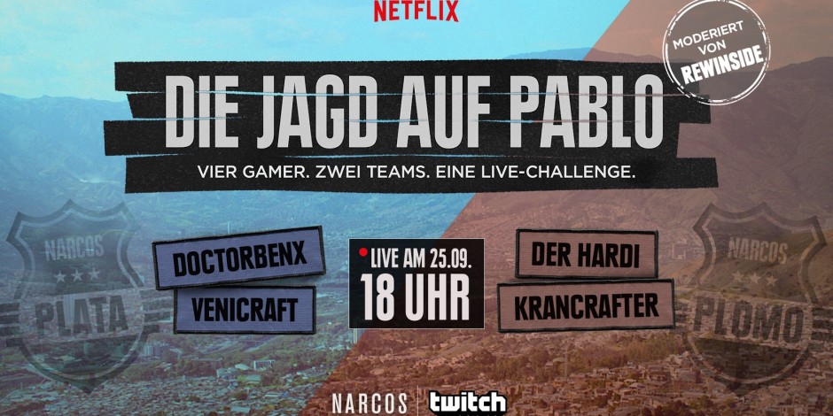 Netflix Germany launches a live hunt for Pablo Escobar on Twitch and Facebook