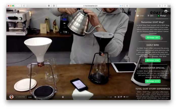 Kickstarter embraces live-streaming to modernise fundraising