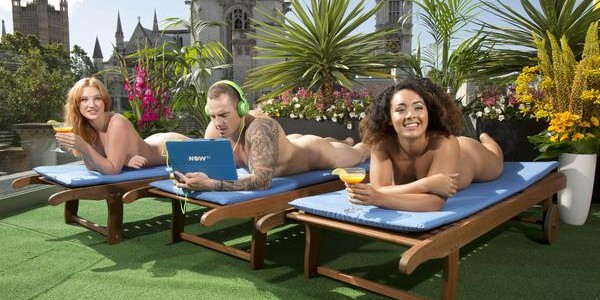 Now TV London rooftop pop-up urges you to undress to impress in contract-free bundle promotion
