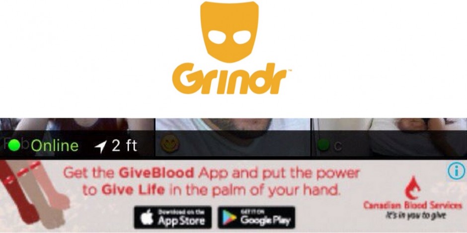 Canadian Blood Services runs Grindr ads even though sexually-active gay men can’t donate blood