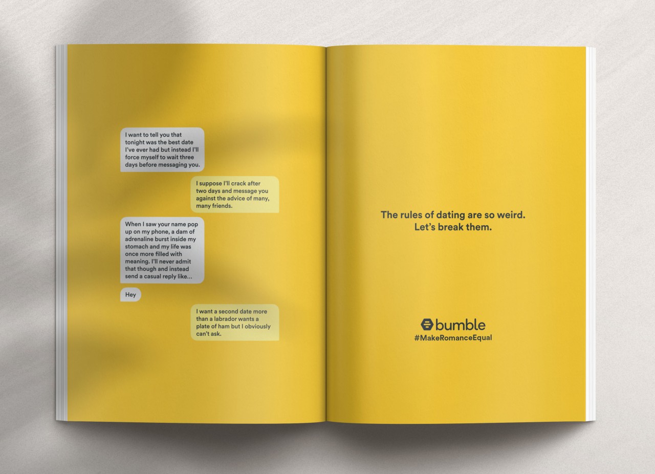 Bumble: Make Romance Equal By Oli Beale And Alexandre Holder - Vimarsana News