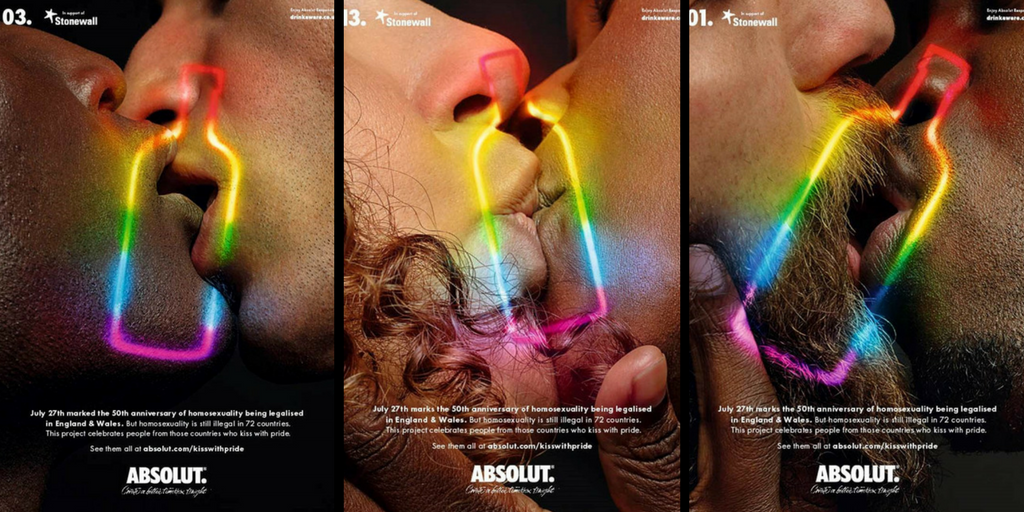 Absolut 'Kiss with Pride' ad celebrates 